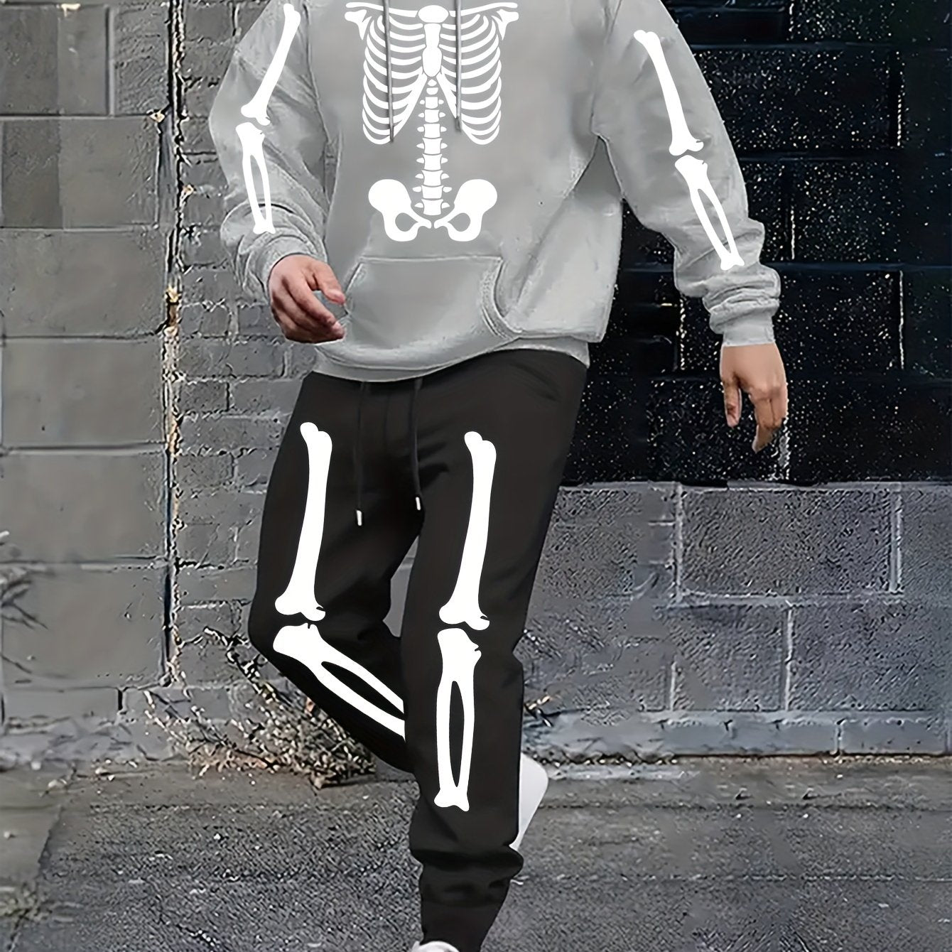 Skull Print Hoodie & Joggers Set - Rock n Royalty Designs