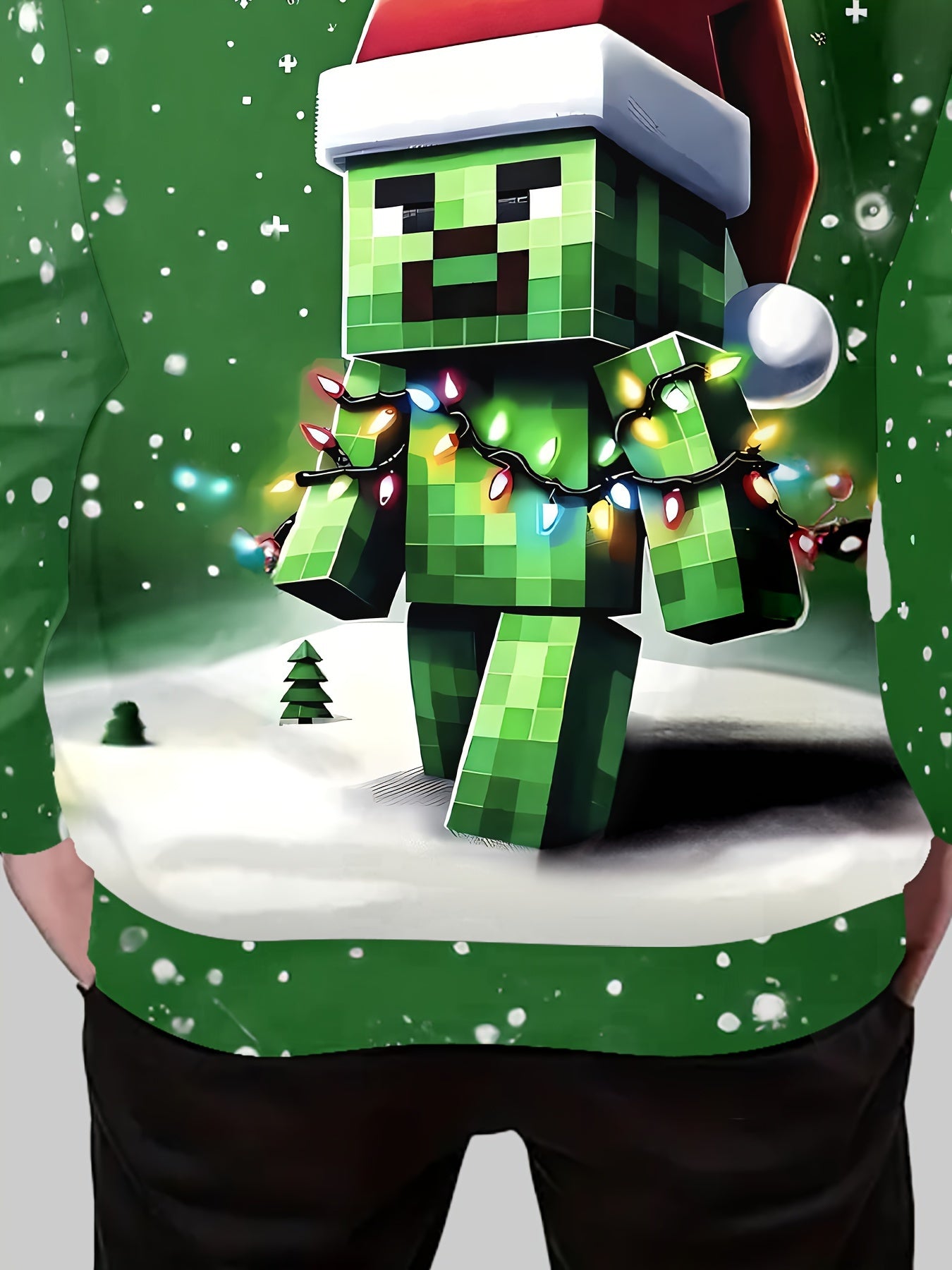 Boys' RoBlox Christmas Hoodie with Pixel Print - Rock n Royalty Designs