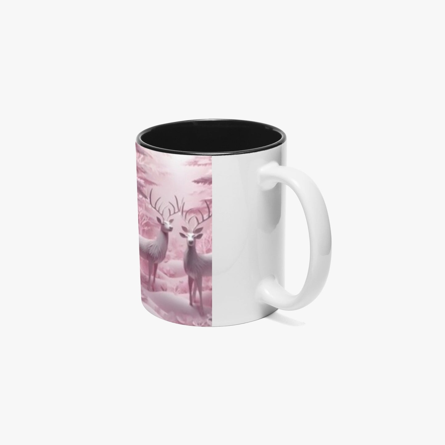 Pink DeerMug with Black Inside Rock n Royalty Designs