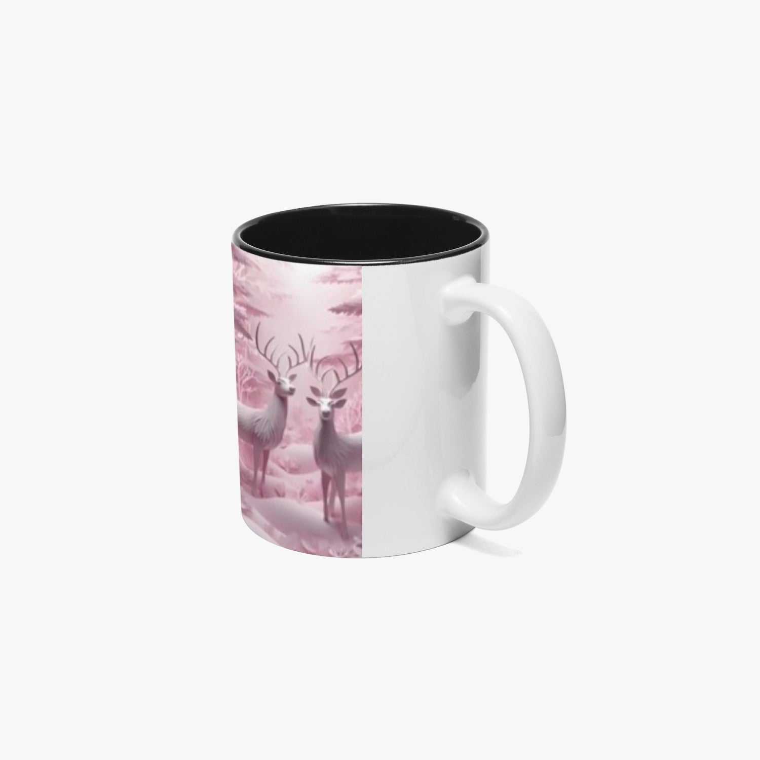 Pink DeerMug with Black Inside Rock n Royalty Designs