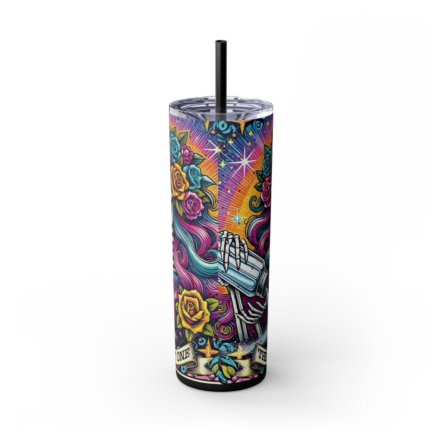 Skinny Tumbler with Straw, 20oz - Rock n Royalty Designs