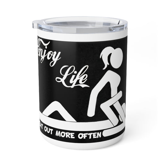 I ENJOY LIFE  - Insulated Coffee Mug, 10oz Printify