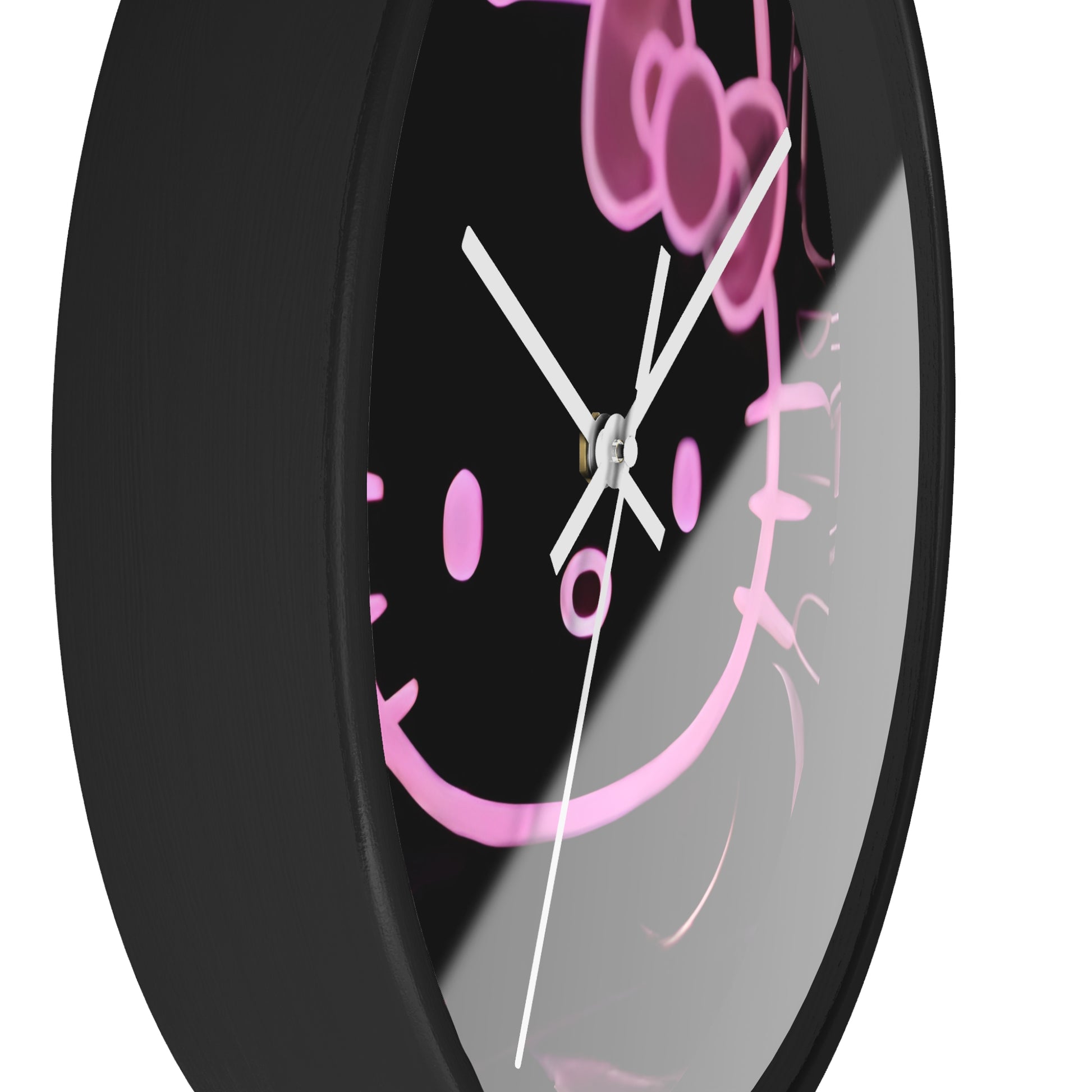 MS. KItty- Black/Pink - Wall Clock Printify