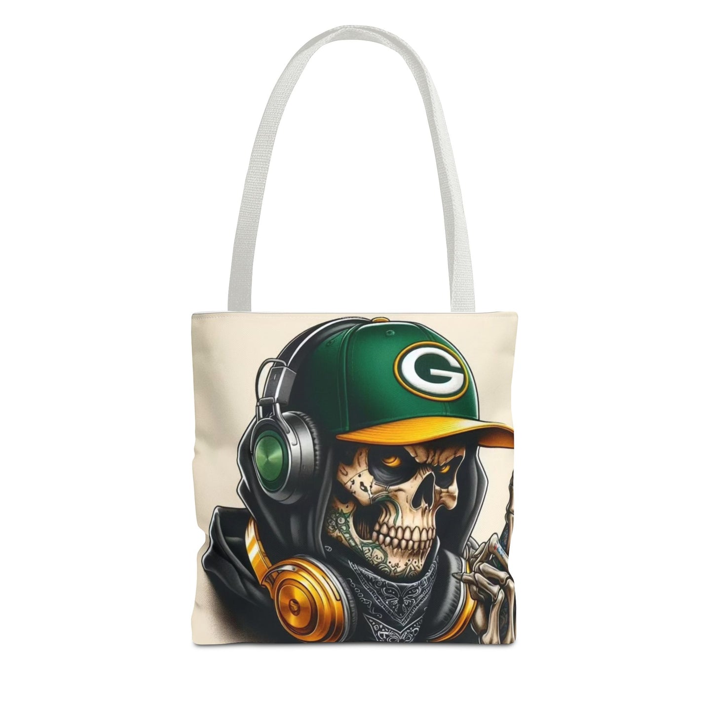 Green Bay Packers Skull Tote Bag Printify