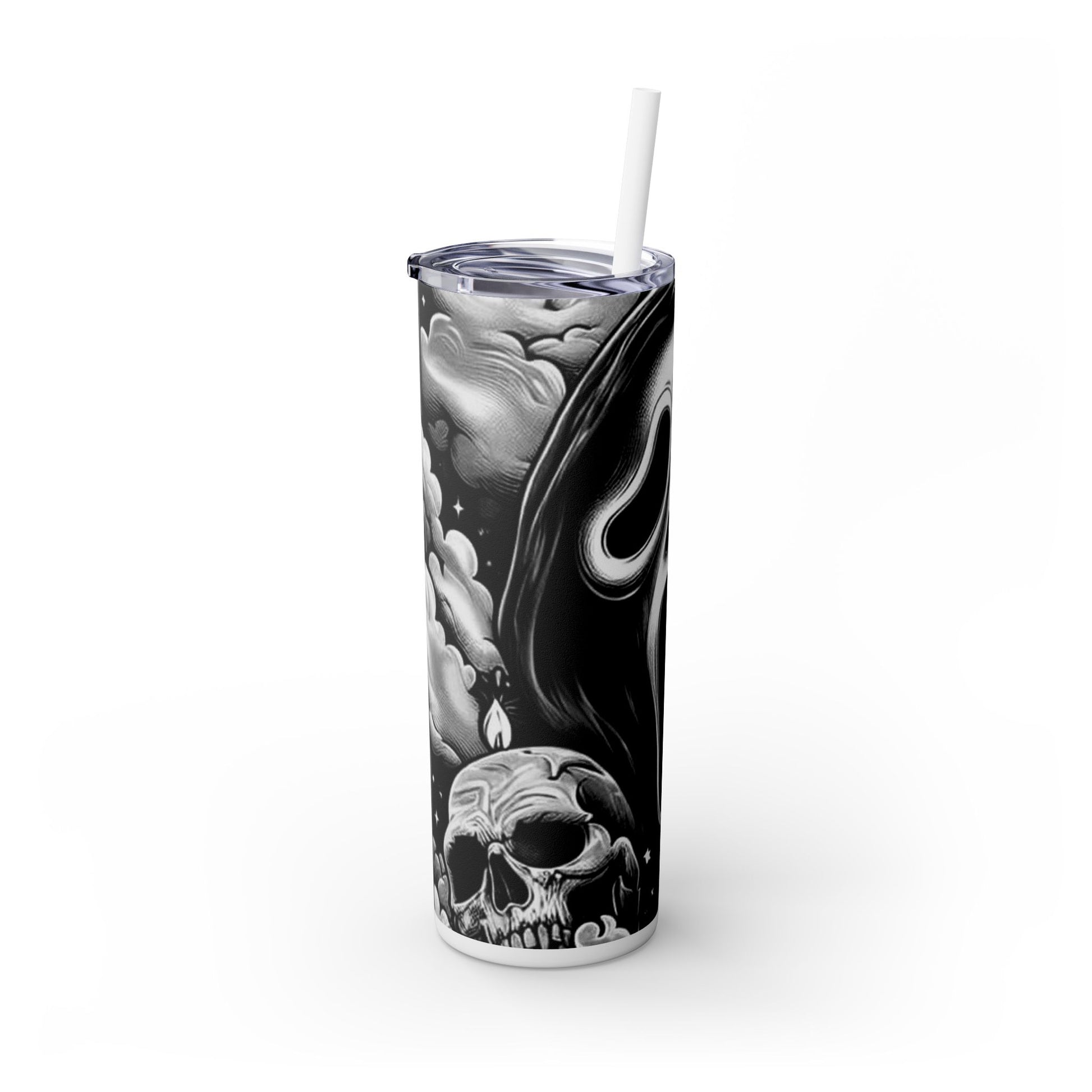 HALLOWEEN GHOSTFACE - Skinny Tumbler with Straw, 20oz Printify