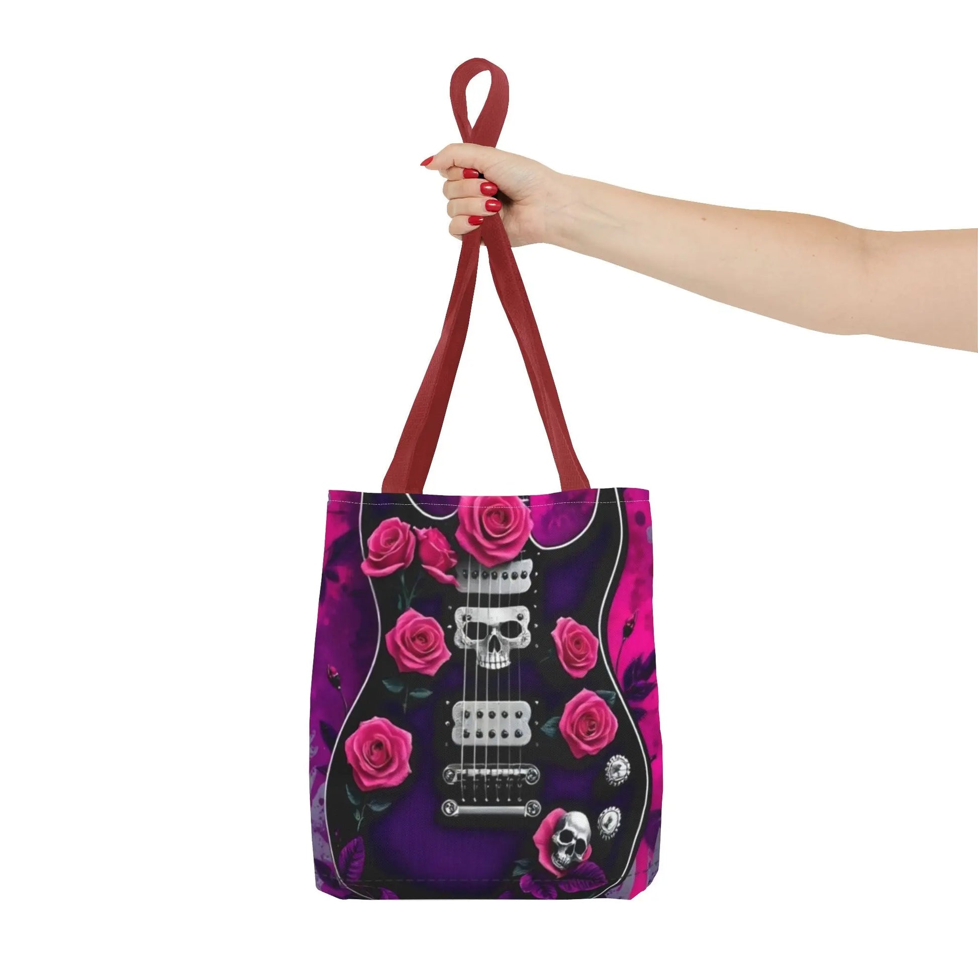 PurpleGuitar Skull Tote Bag (AOP) - Rock n Royalty Designs