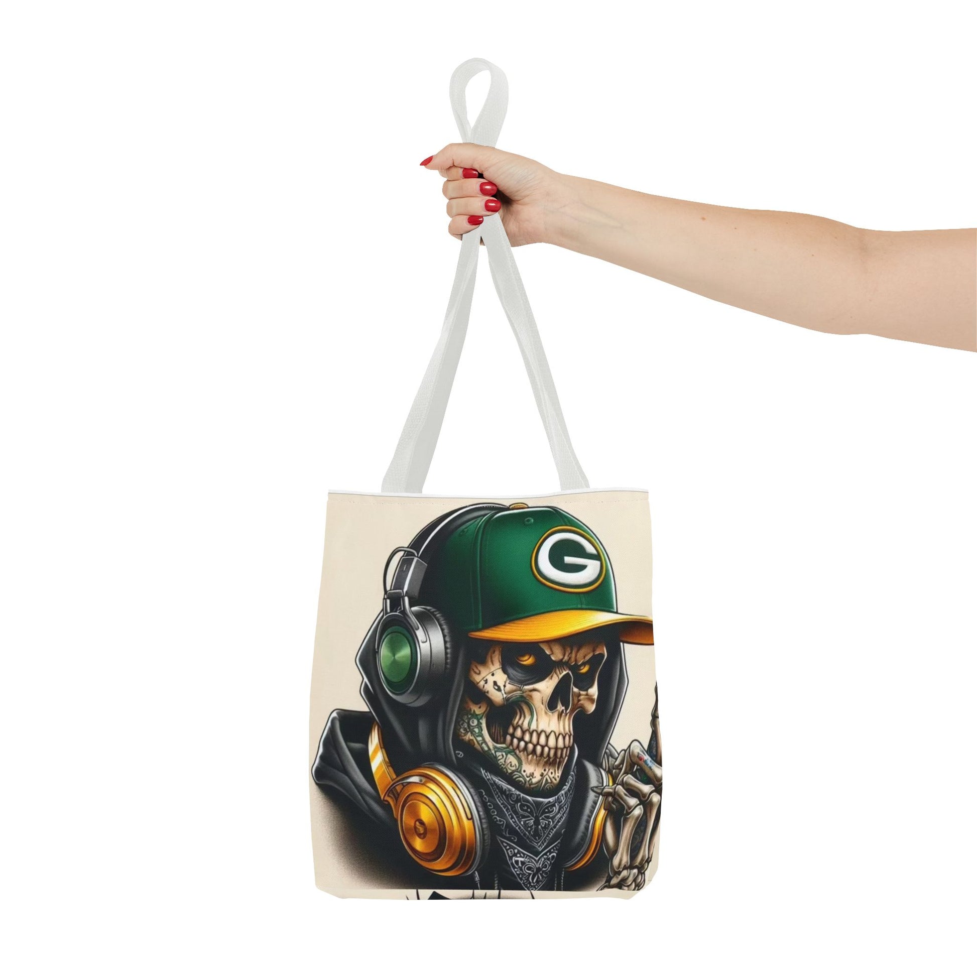 Green Bay Packers Skull Tote Bag Printify