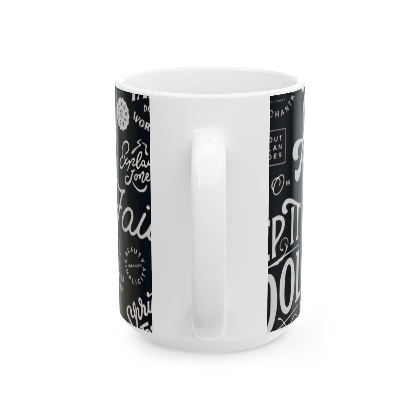 BLK/WHT "Coffee" Ceramic Mug, (11oz, 15oz) Printify