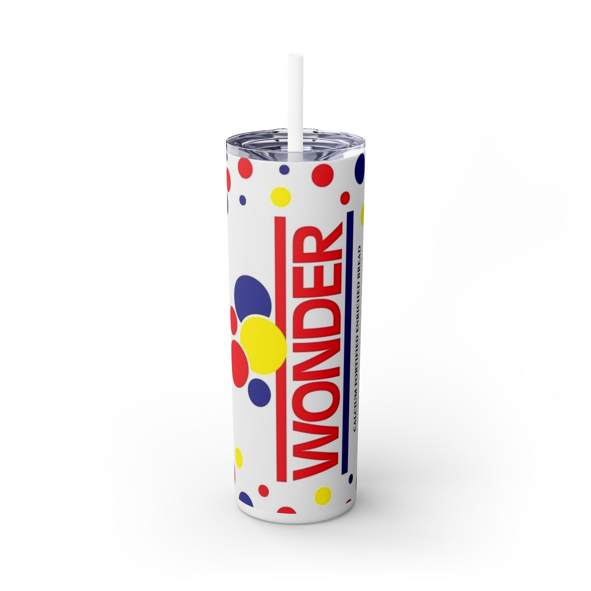 WONDER BREAD 🍞 - Skinny Tumbler with Straw, 20oz - Rock n Royalty Designs