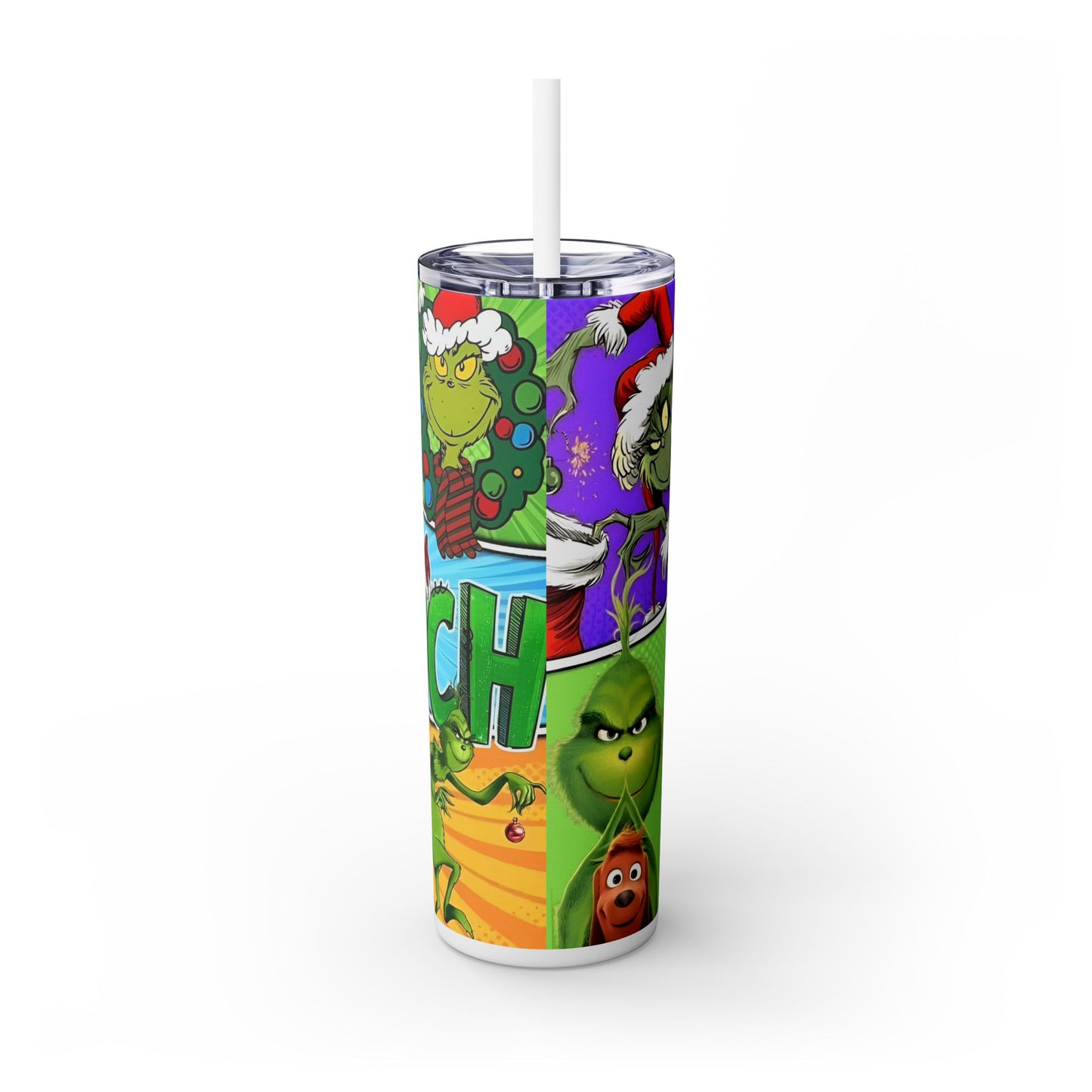 Funny Grinch and Friends Skinny Tumbler