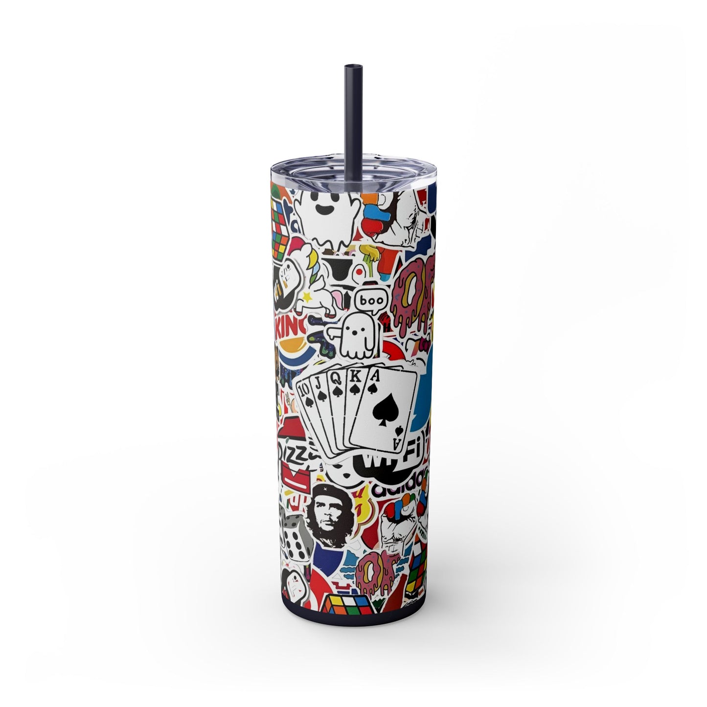 Skinny Tumbler with Straw, 20oz - Rock n Royalty Designs