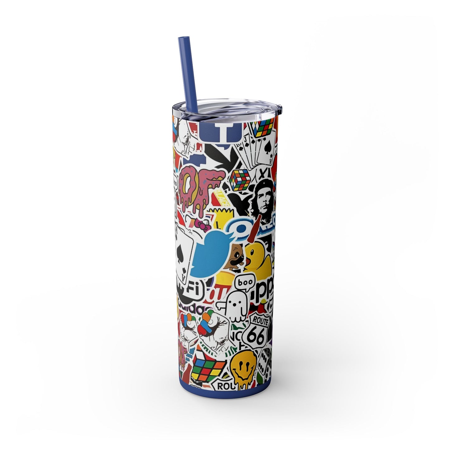 Skinny Tumbler with Straw, 20oz - Rock n Royalty Designs