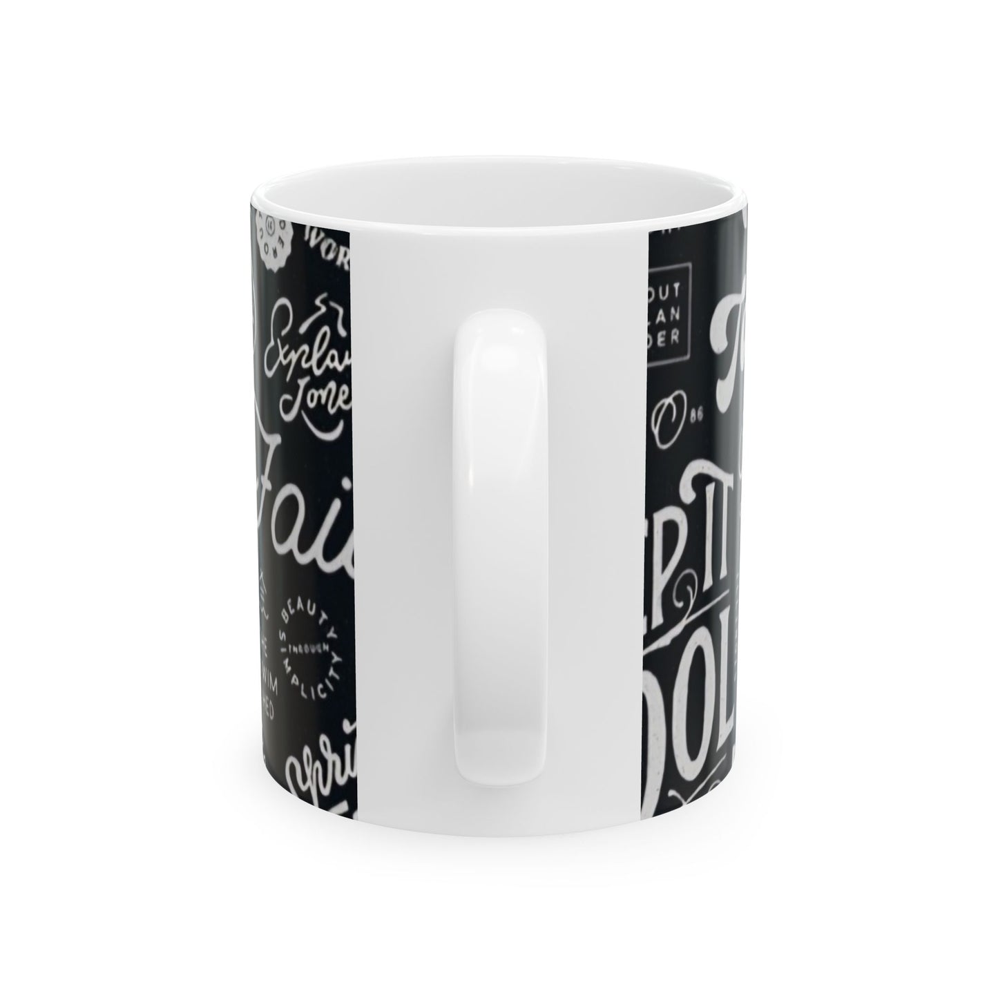 BLK/WHT "Coffee" Ceramic Mug, (11oz, 15oz) Printify