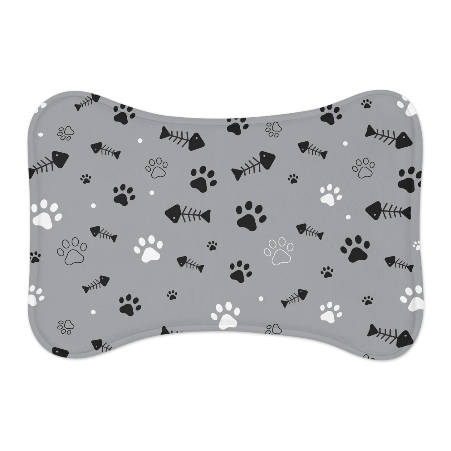 Gray Pet Feeding Mats - Rock n Royalty Designs