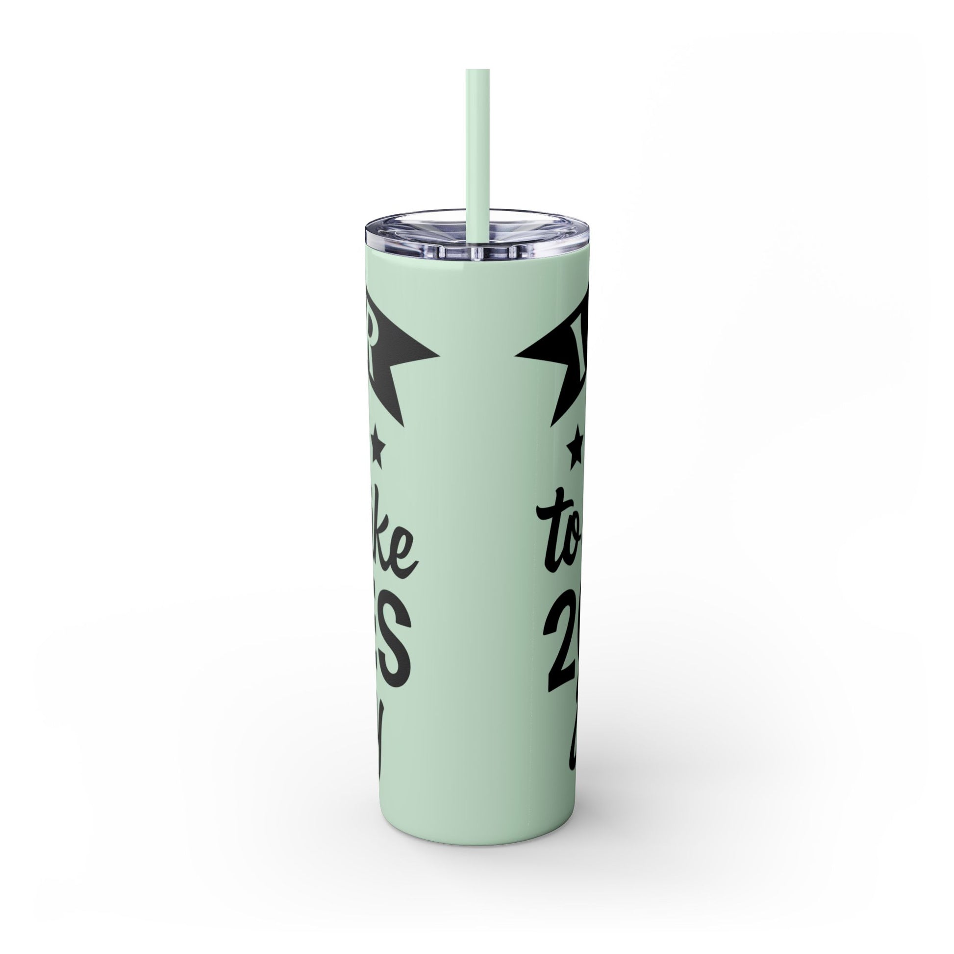 Whispers WTF - Skinny Tumbler with Straw, 20oz Printify