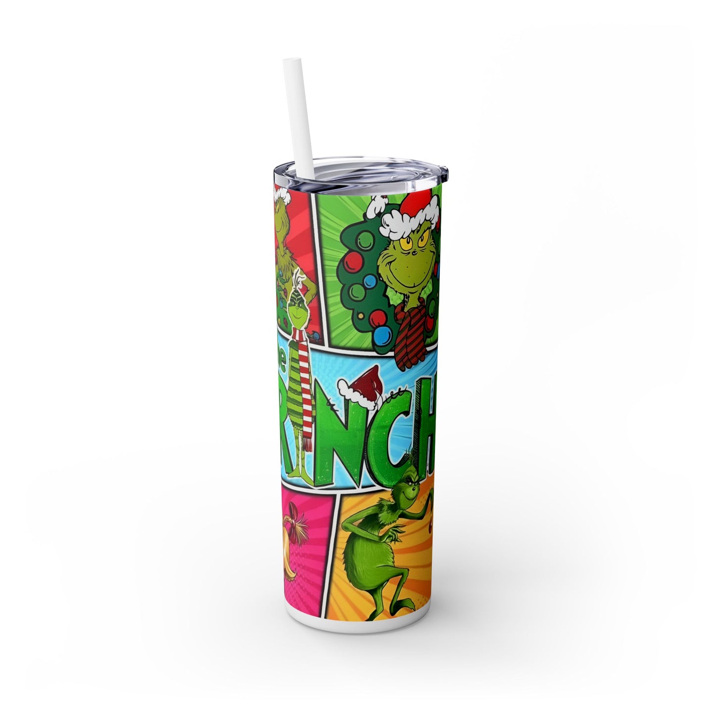 Funny Grinch and Friends Skinny Tumbler