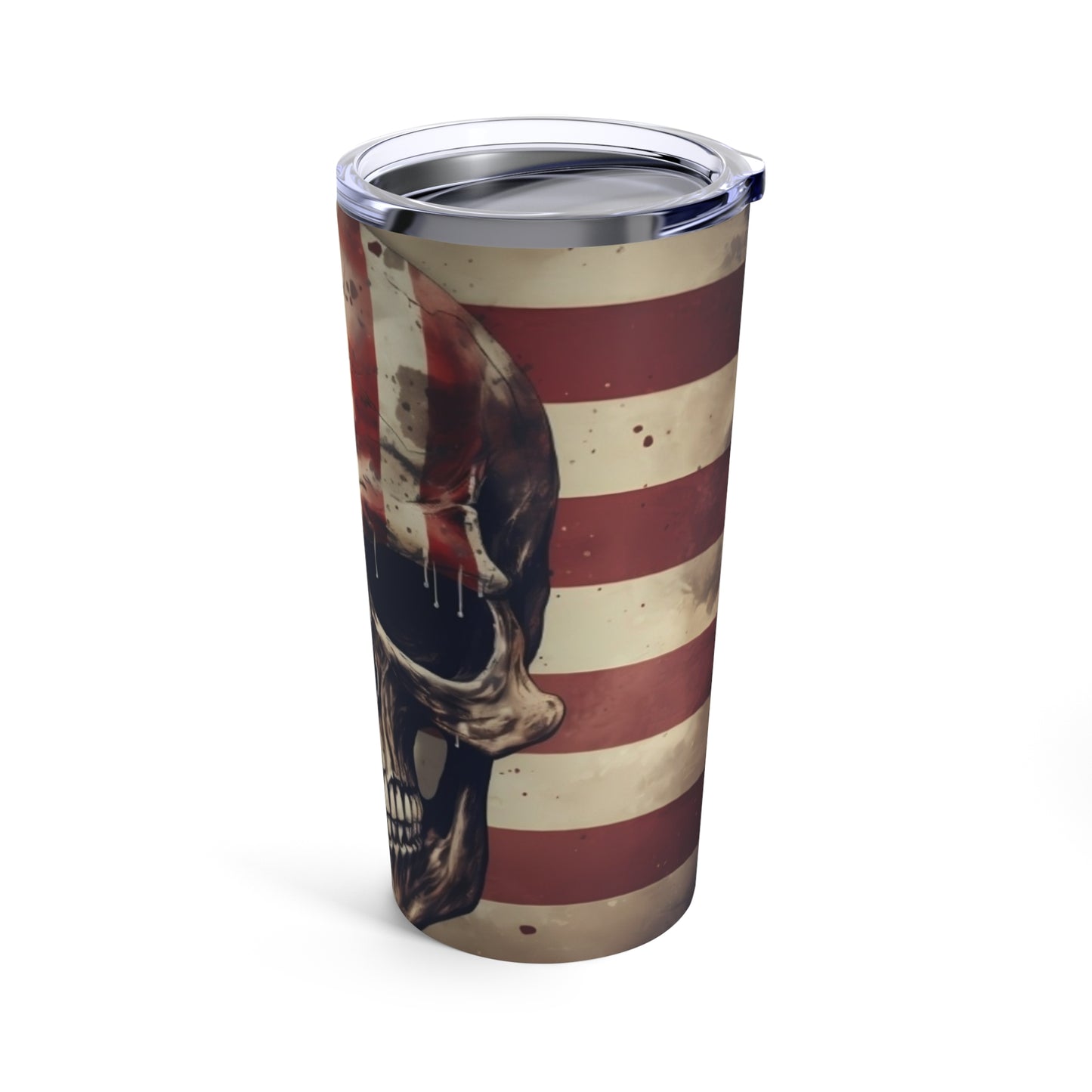 AMERICAN FLAG AND SKULL - Tumbler 20oz - Rock n Royalty Designs