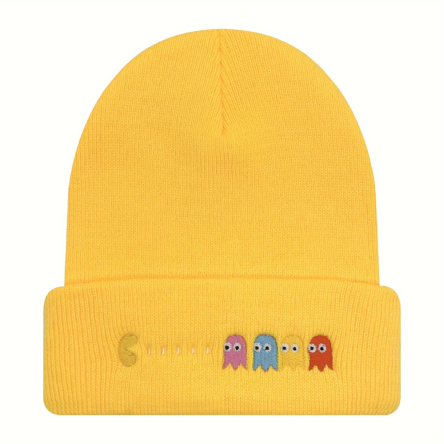 Adorable Pacman Character Knit Beanie - Rock n Royalty Designs