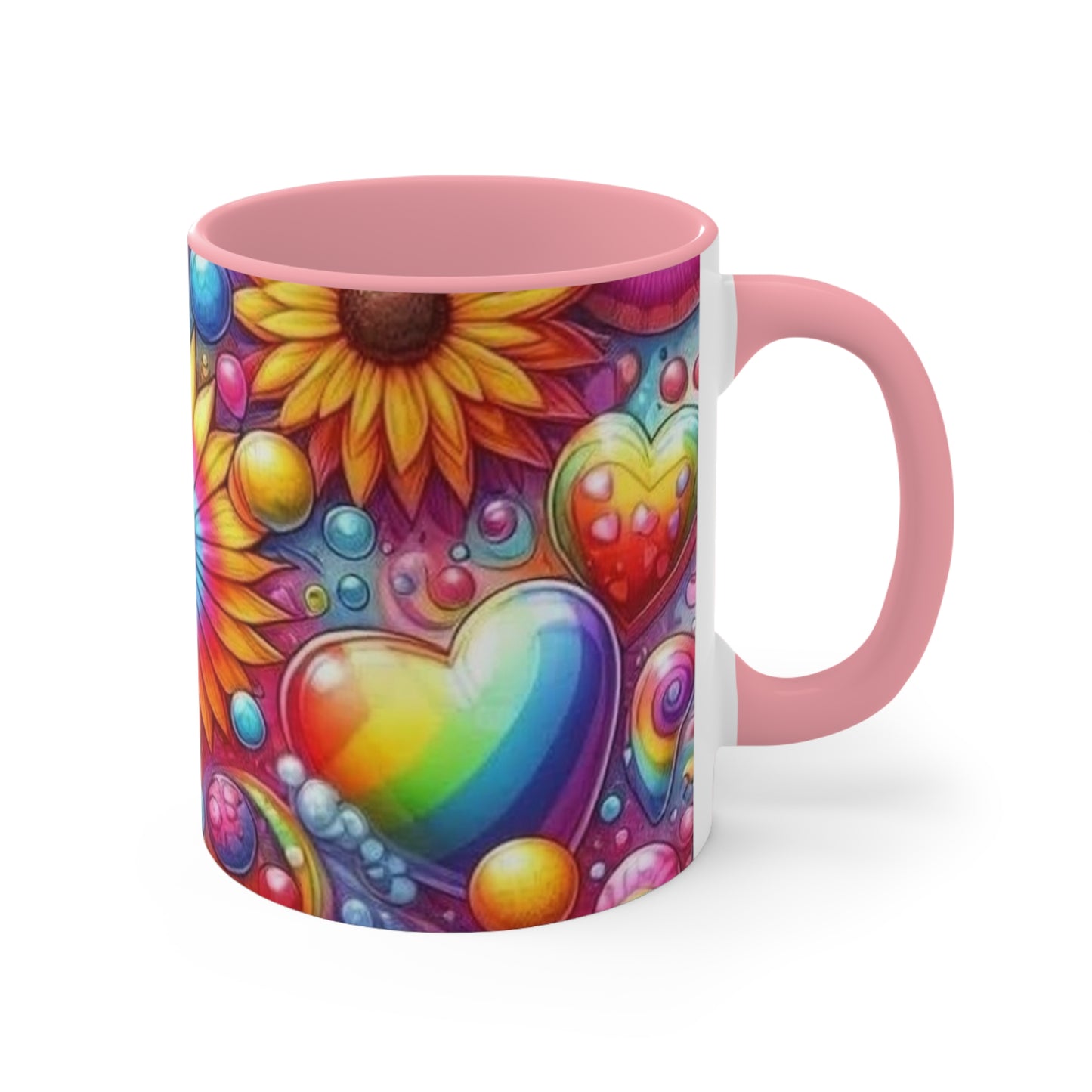 BRIGHT COLORFUL SUNFLOWER DESIGN - Accent Mugs - Rock n Royalty Designs