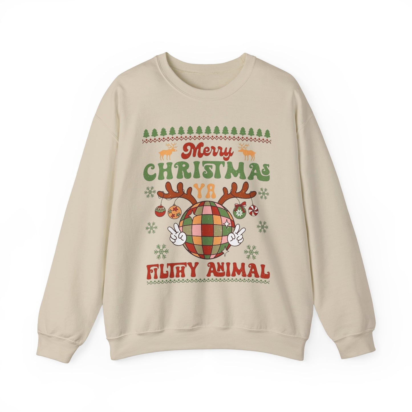 ITS CHRISTMAS YOU FILTHY ANIMAL - Unisex Heavy Blend™ Crewneck Sweatshirt Printify