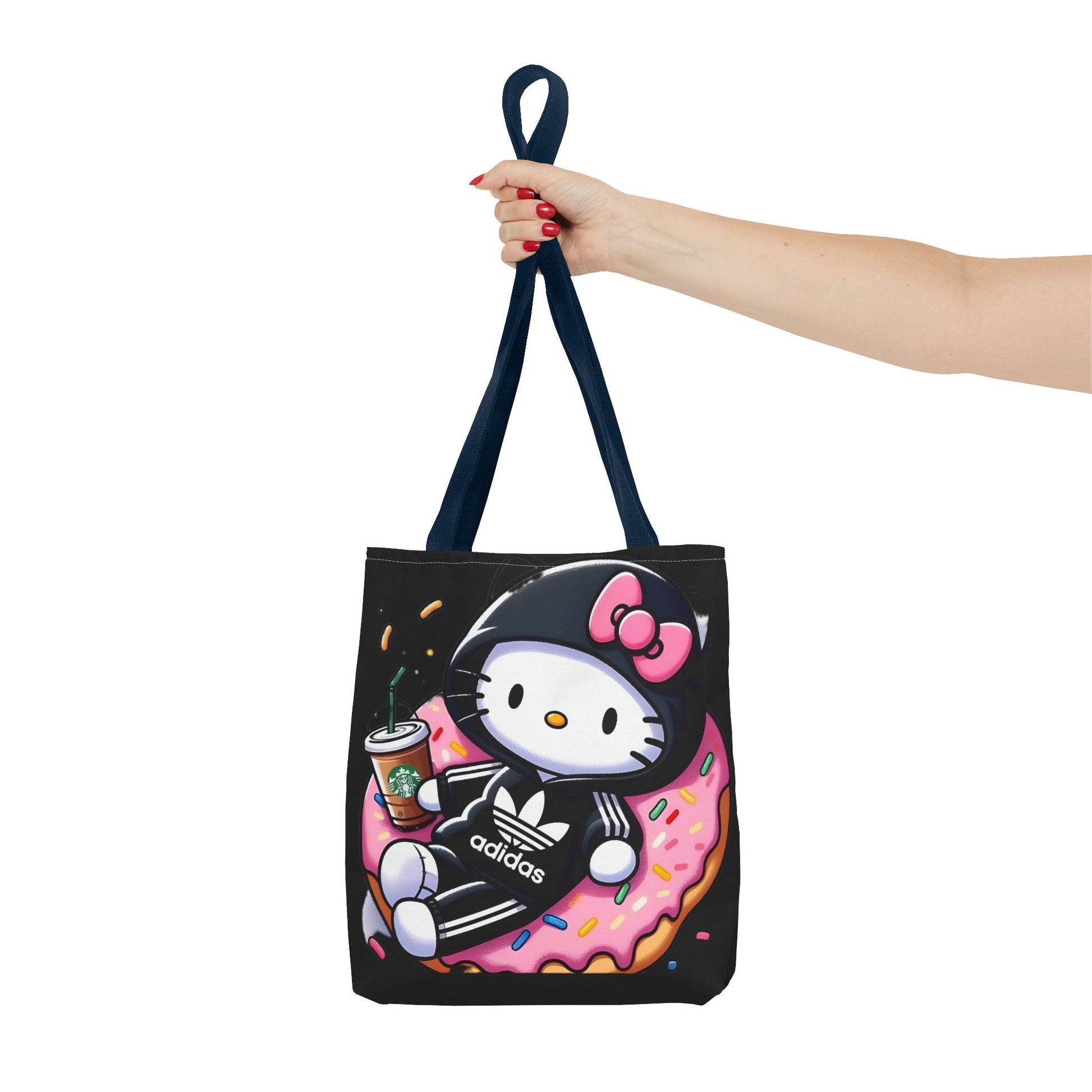 Cute Goth Style Tote Bag | Kawaii Character with Edgy Streetwear Printify