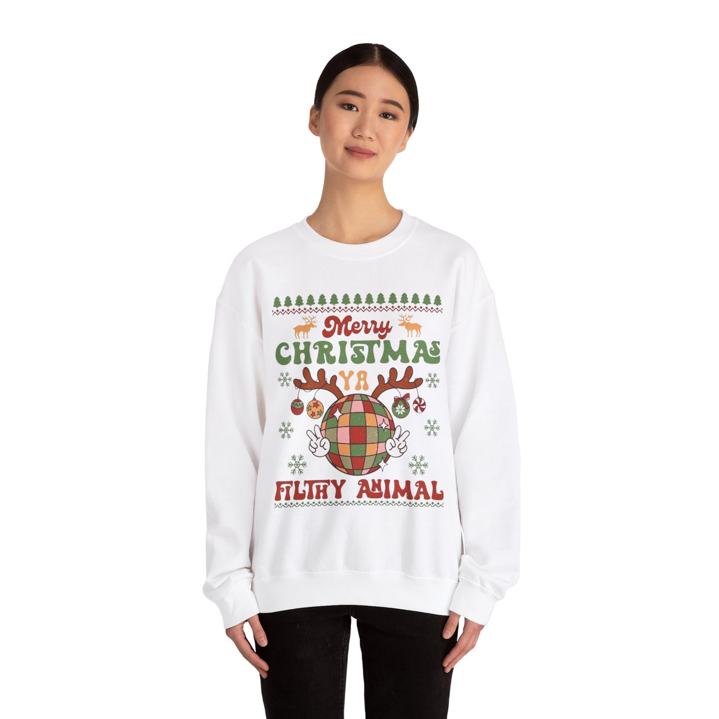 ITS CHRISTMAS YOU FILTHY ANIMAL - Unisex Heavy Blend™ Crewneck Sweatshirt Printify