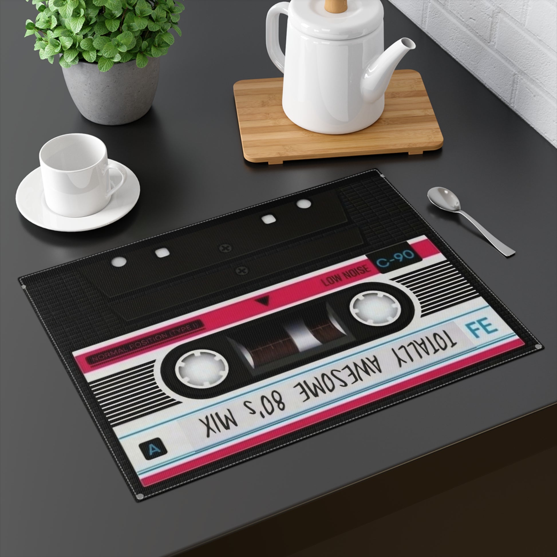 CASSETTE TAPE - Awesone 80s Mix - Placemat, 1pc - Rock n Royalty Designs