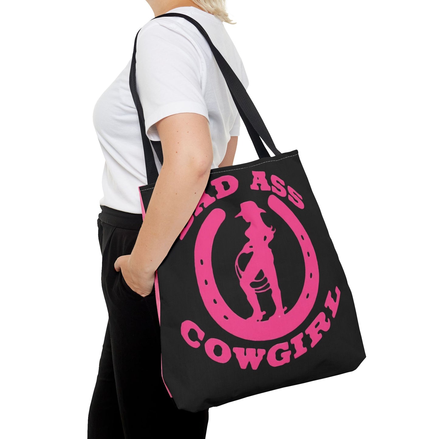 BAD ASS COWGIRL - 2 DESIGNS 1 Tote Bag (AOP) Printify