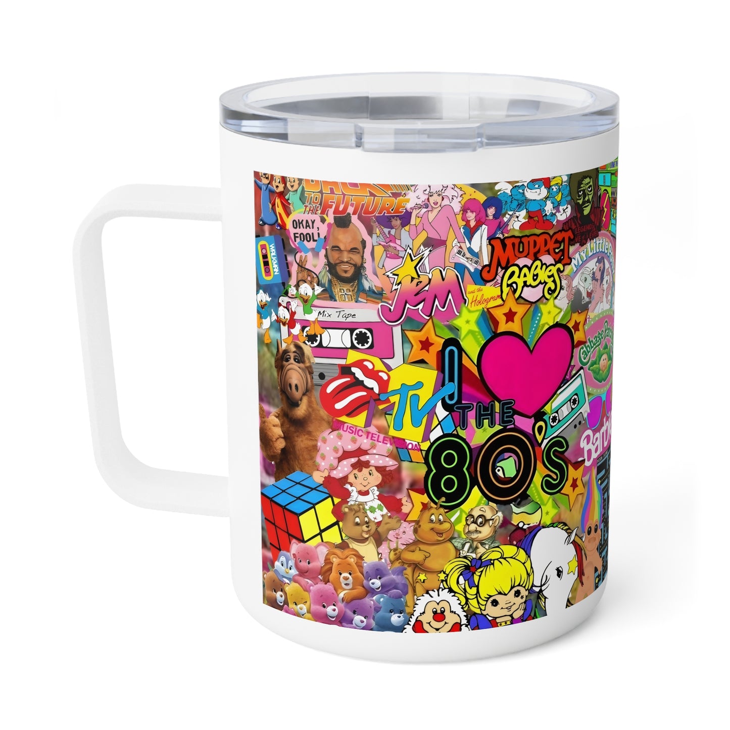 I ❤️ the 80s Insulated Coffee Mug, 10oz - Rock n Royalty Designs