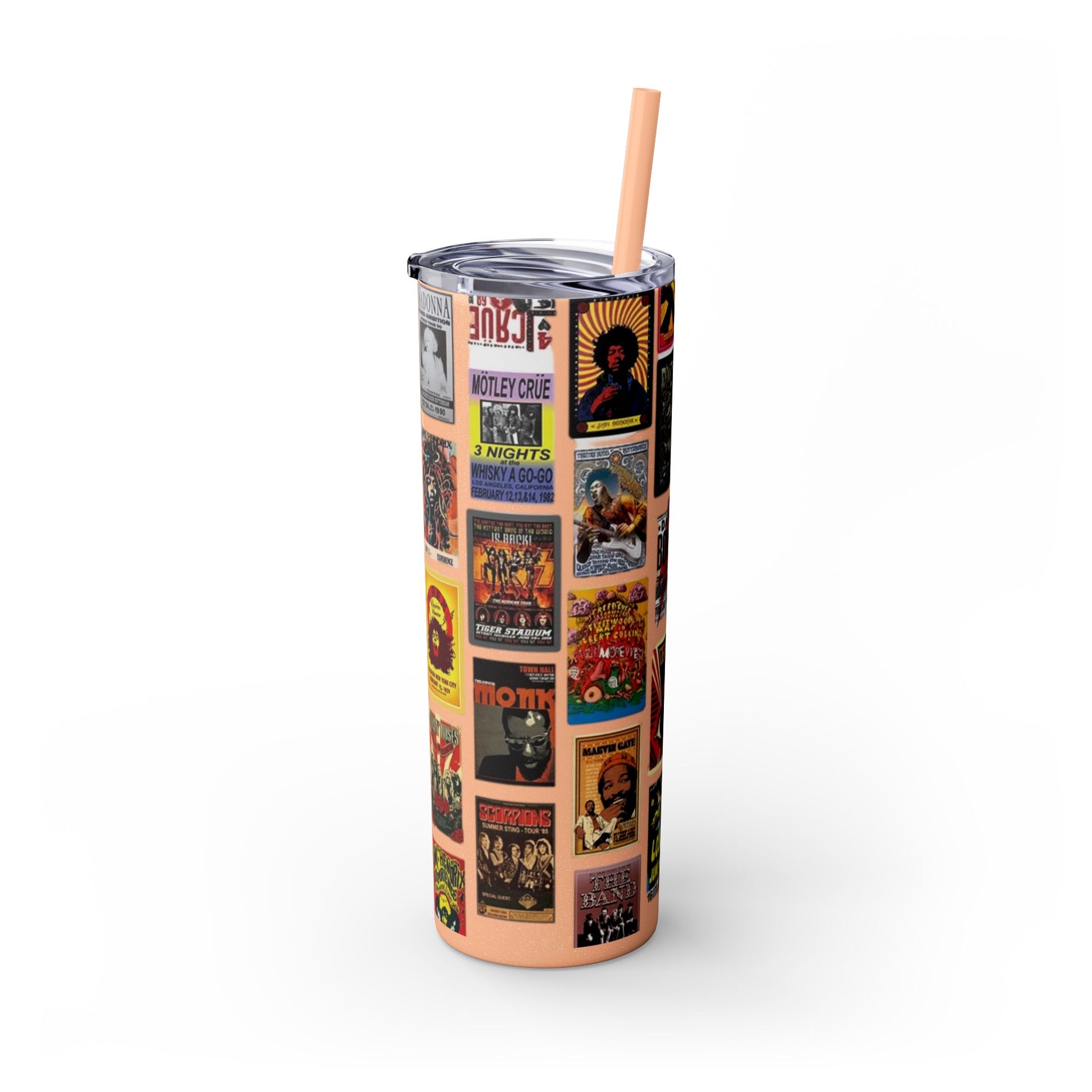 Classic Rock - Skinny Tumbler with Straw, 20oz - Rock n Royalty Designs