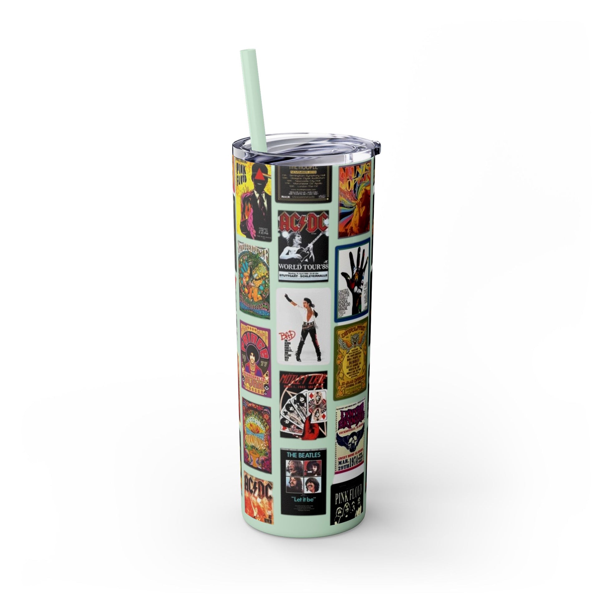 Classic Rock - Skinny Tumbler with Straw, 20oz - Rock n Royalty Designs