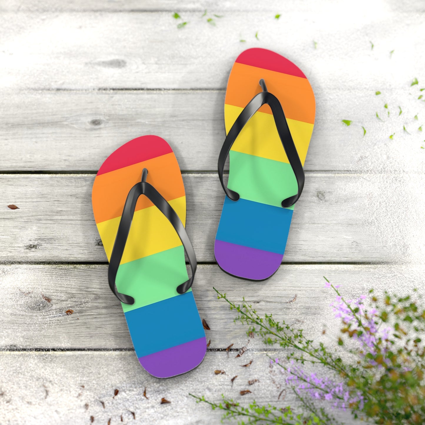 RAINBOW - Flip Flops - Rock n Royalty Designs