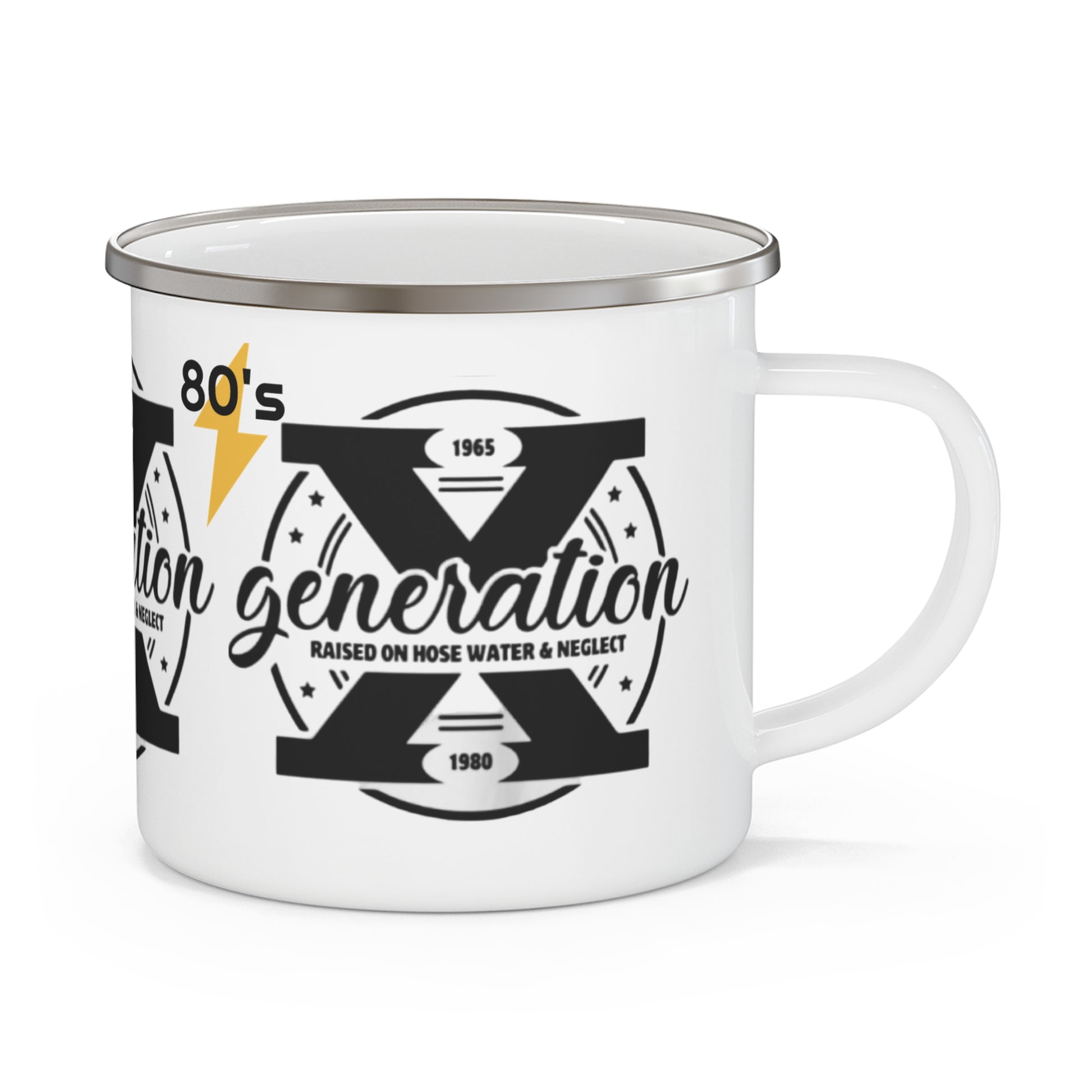 80s Generation X - Enamel Camping Mug - Rock n Royalty Designs