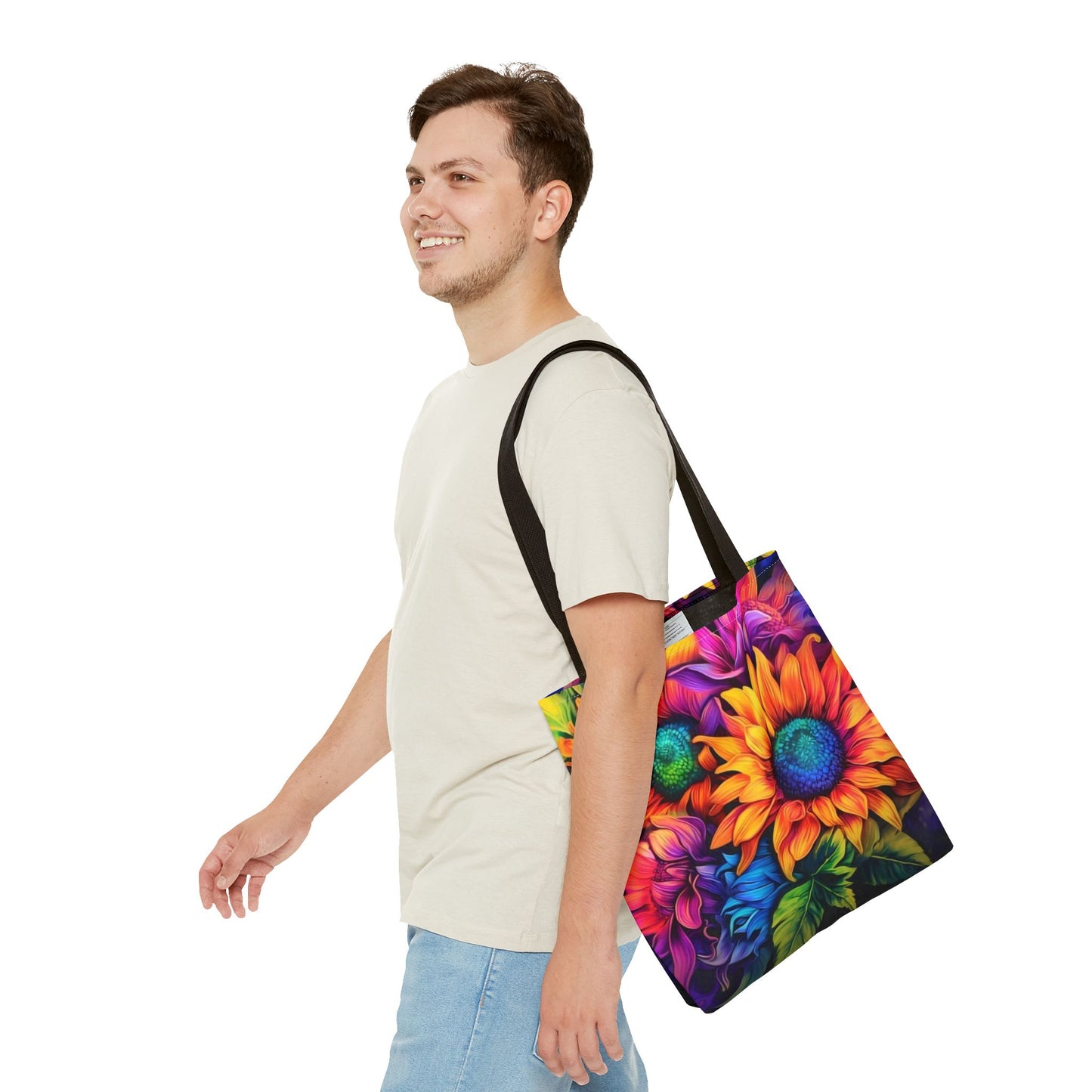 THREE BRIGHT FLOWER DESIGNS - Tote Bag (AOP) - Rock n Royalty Designs