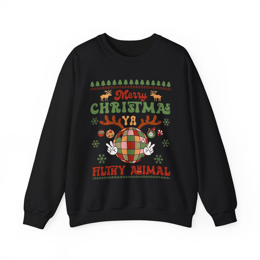 ITS CHRISTMAS YOU FILTHY ANIMAL - Unisex Heavy Blend™ Crewneck Sweatshirt Printify