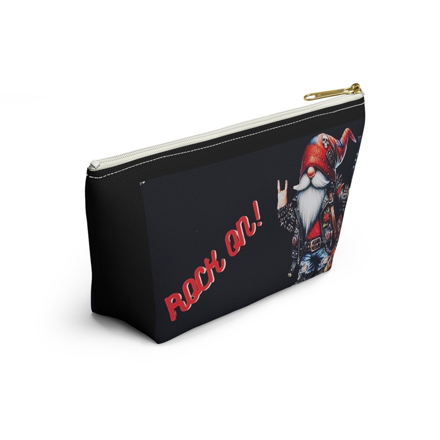 Rock Gnome Makeup Bag | Metal Christmas Toiletry Travel Pouch" Printify