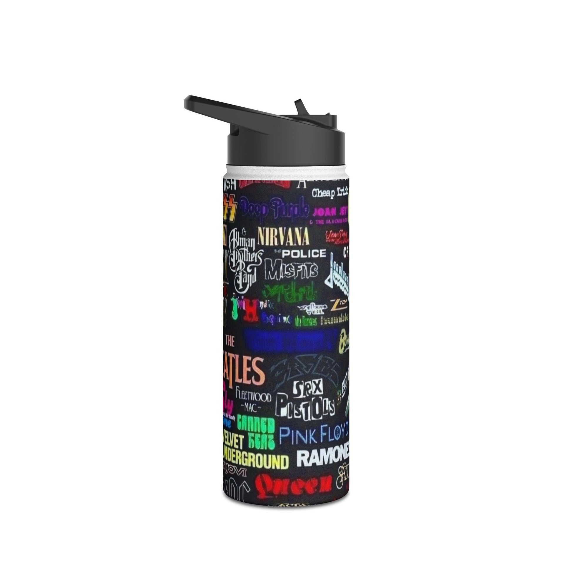 Stainless Steel Water Bottle, Standard Lid - Rock n Royalty Designs