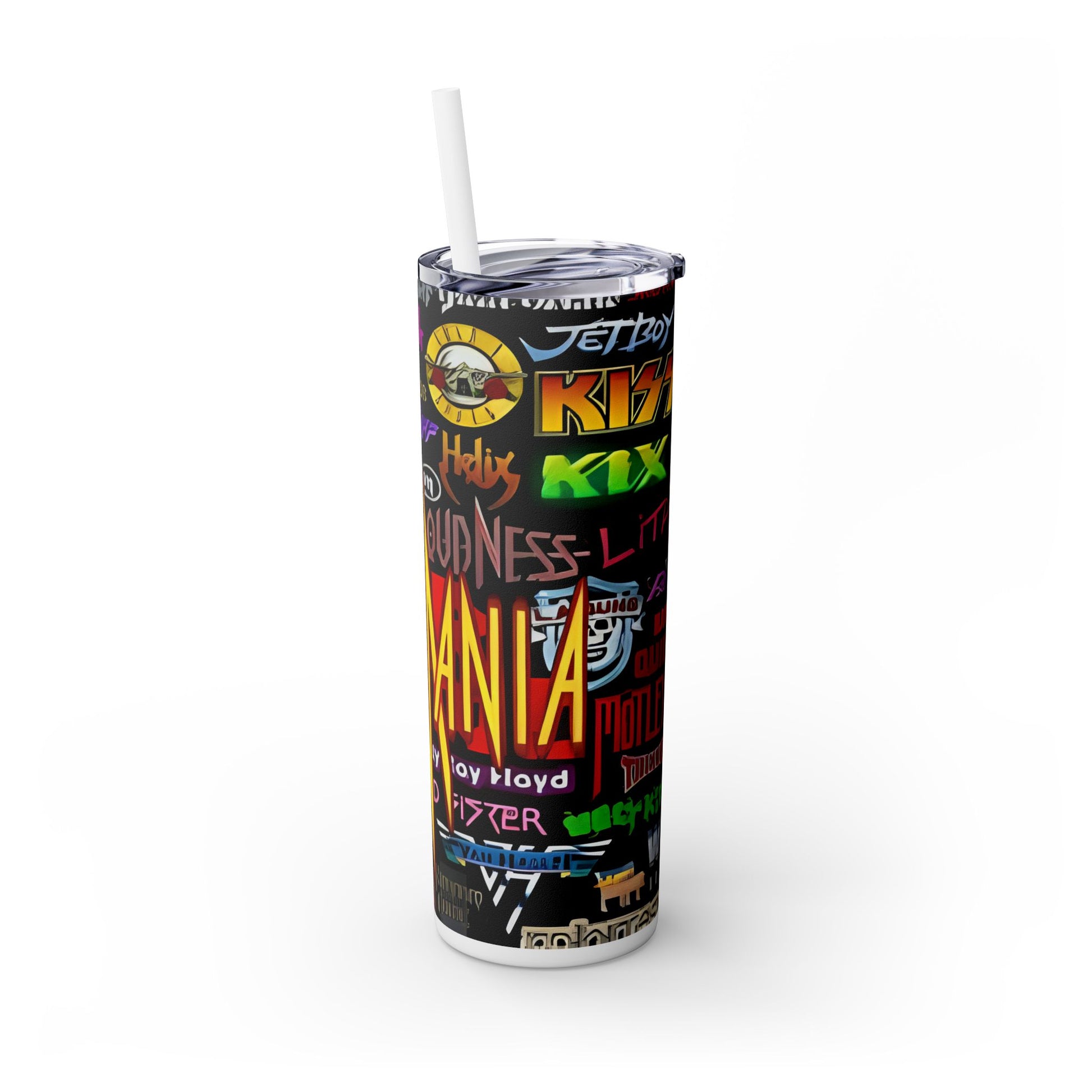 Hair Mania - Skinny Tumbler with Straw, 20oz - Rock n Royalty Designs