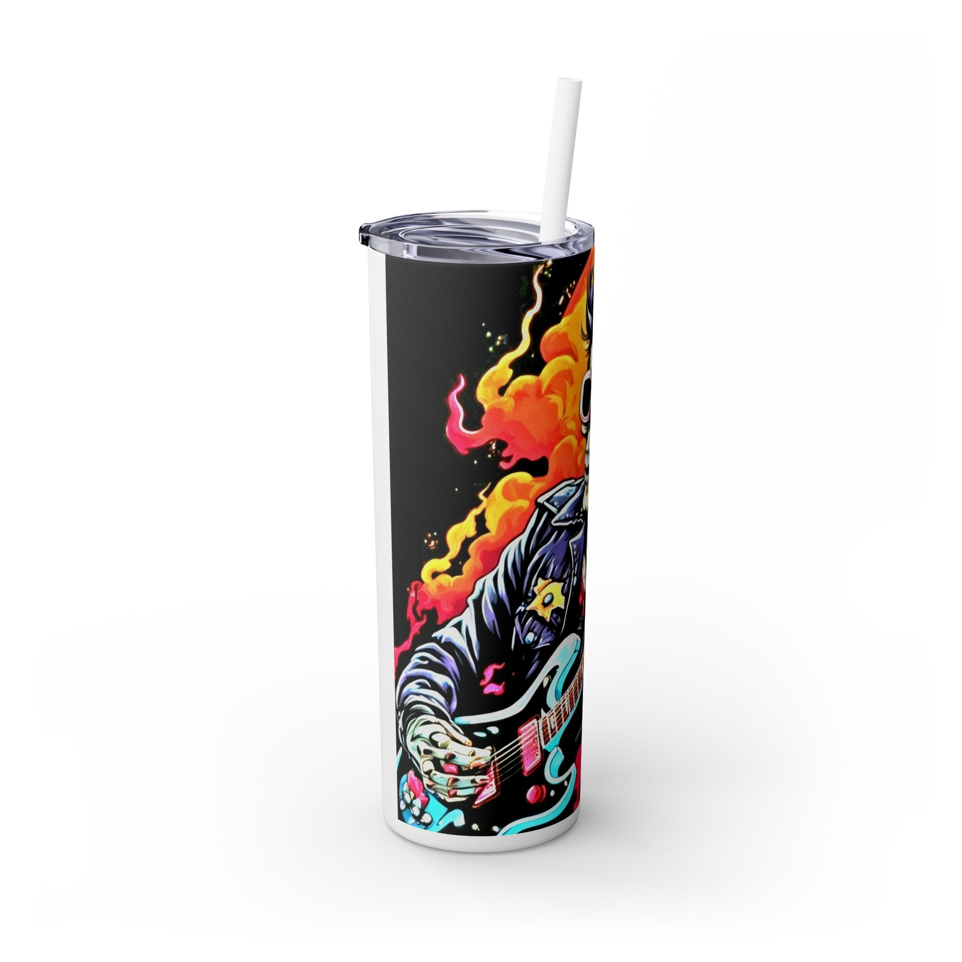 ROCKMAN Skinny Tumbler with Straw, 20oz Printify