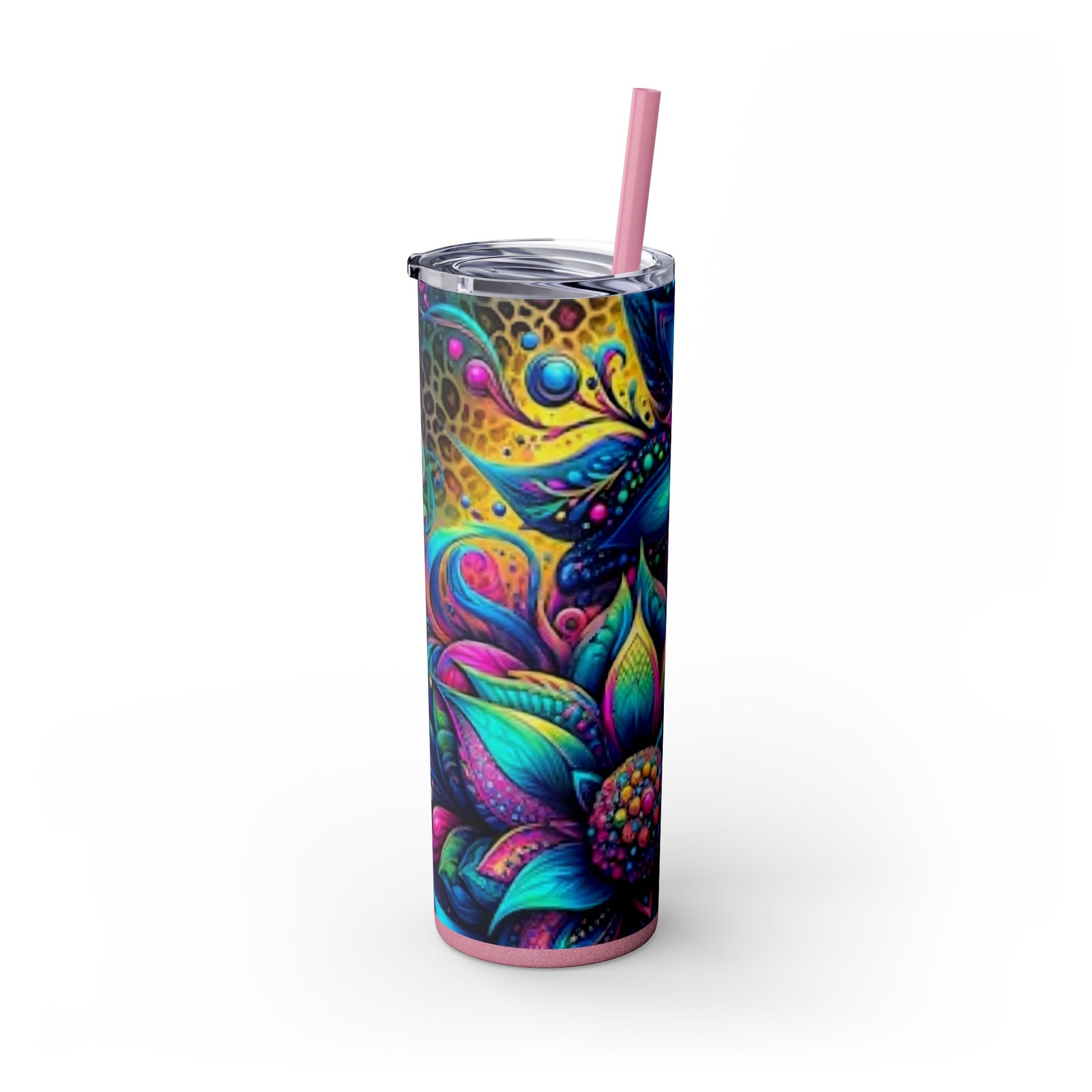 3 FLOWER BRT - Skinny Tumbler with Straw, 20oz - Rock n Royalty Designs