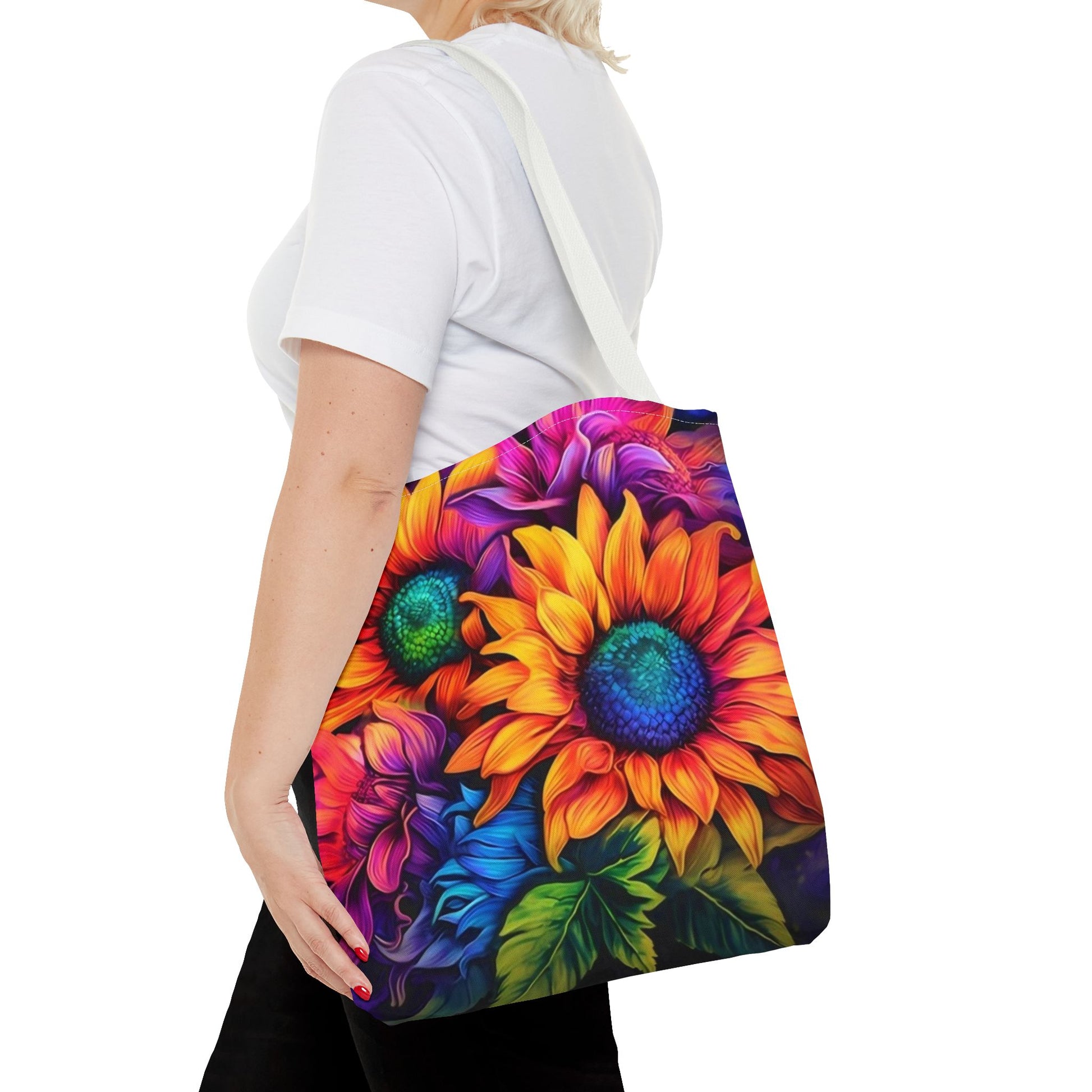 THREE BRIGHT FLOWER DESIGNS - Tote Bag (AOP) - Rock n Royalty Designs