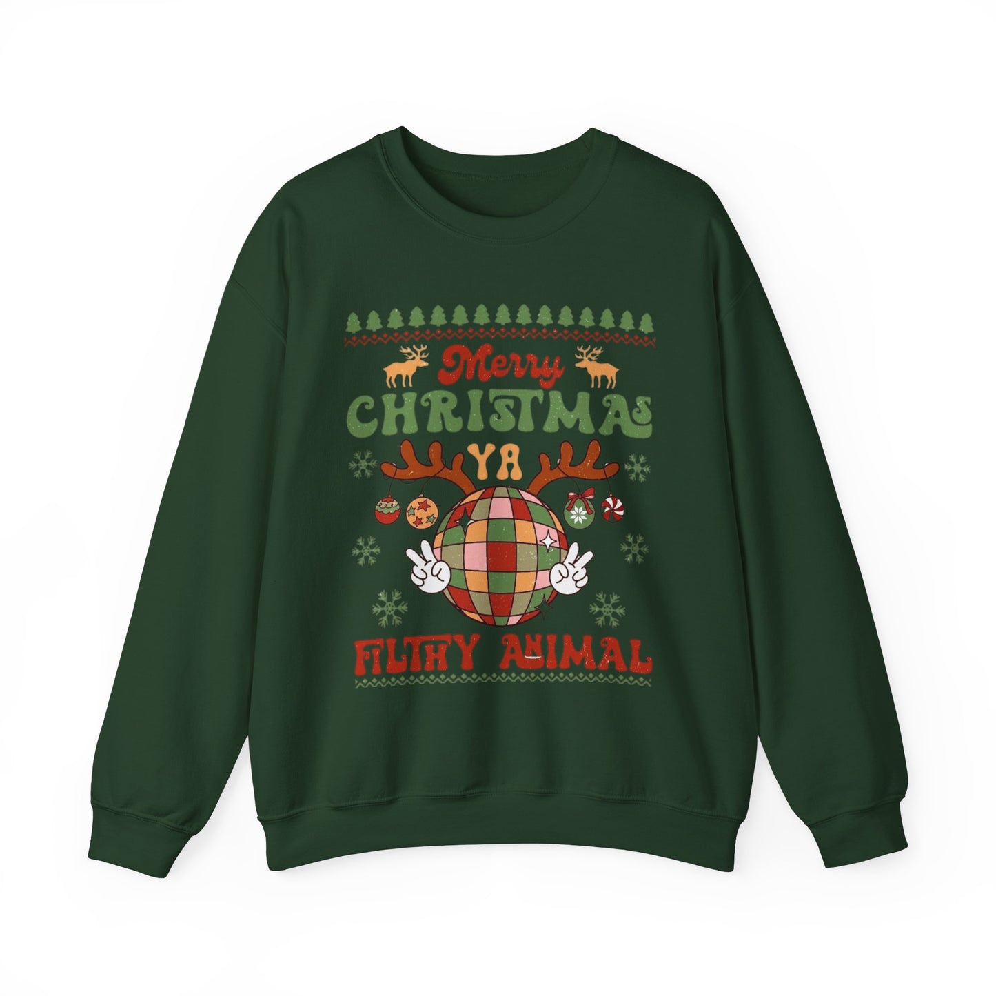 ITS CHRISTMAS YOU FILTHY ANIMAL - Unisex Heavy Blend™ Crewneck Sweatshirt Printify