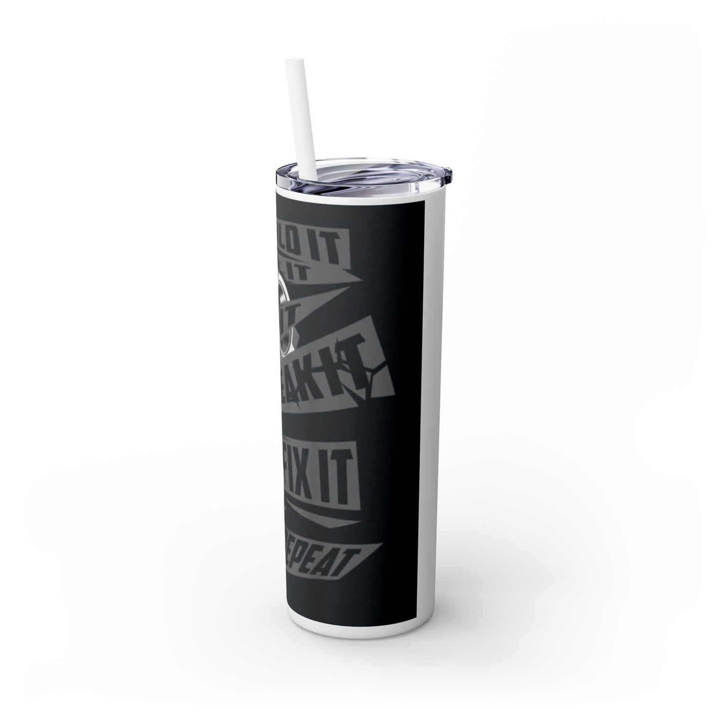 Mechanic- Skinny Tumbler with Straw, 20oz Printify