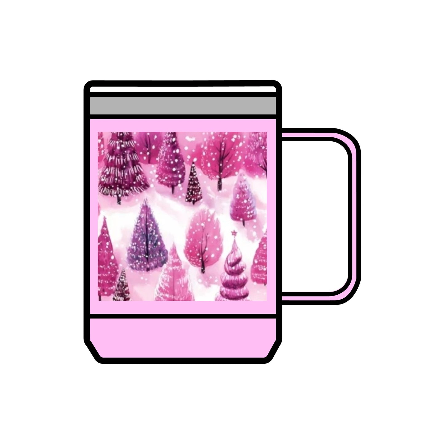 PINK CHRISTMAS - TREES- Coffee Mug Tumbler, 15oz Printify