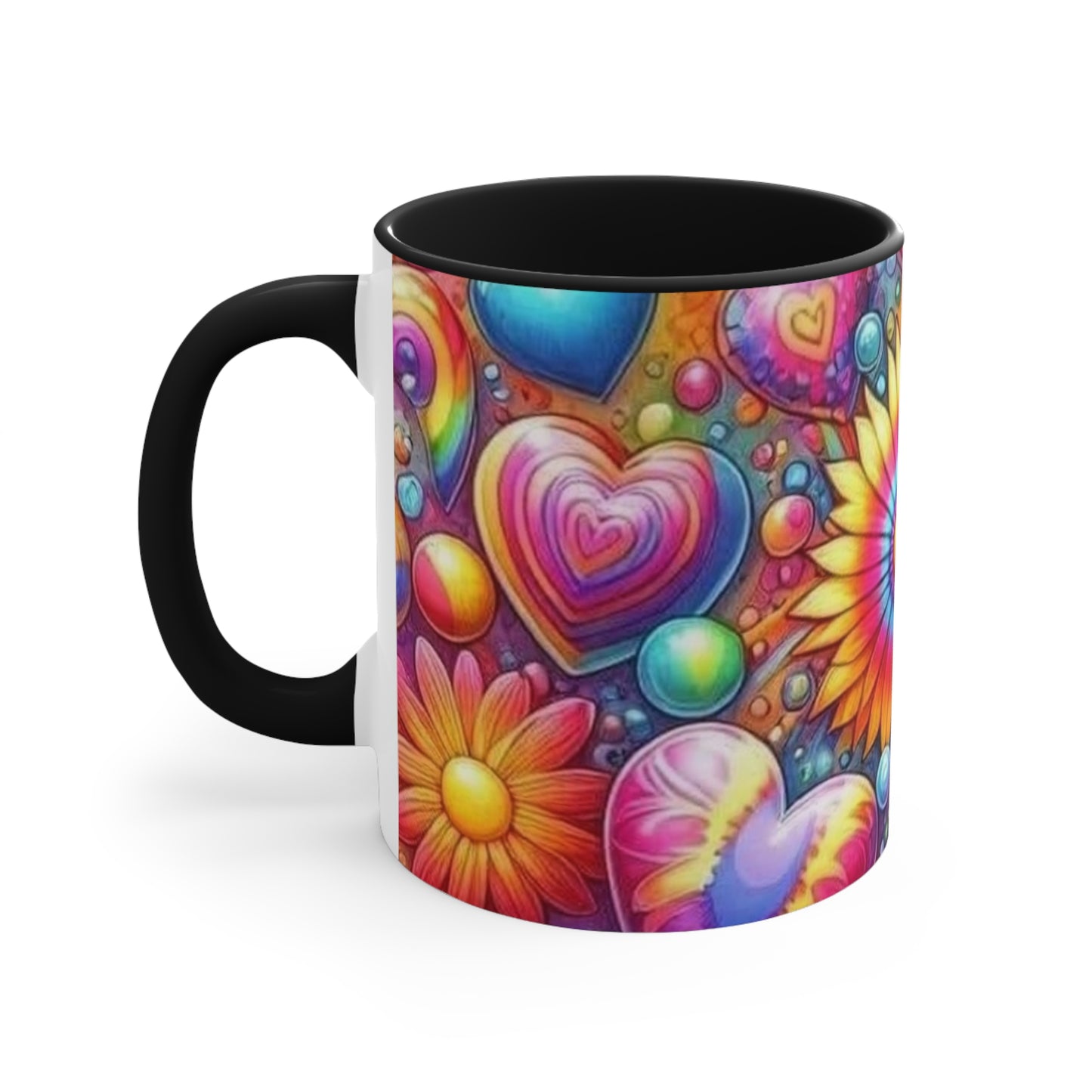 BRIGHT COLORFUL SUNFLOWER DESIGN - Accent Mugs - Rock n Royalty Designs