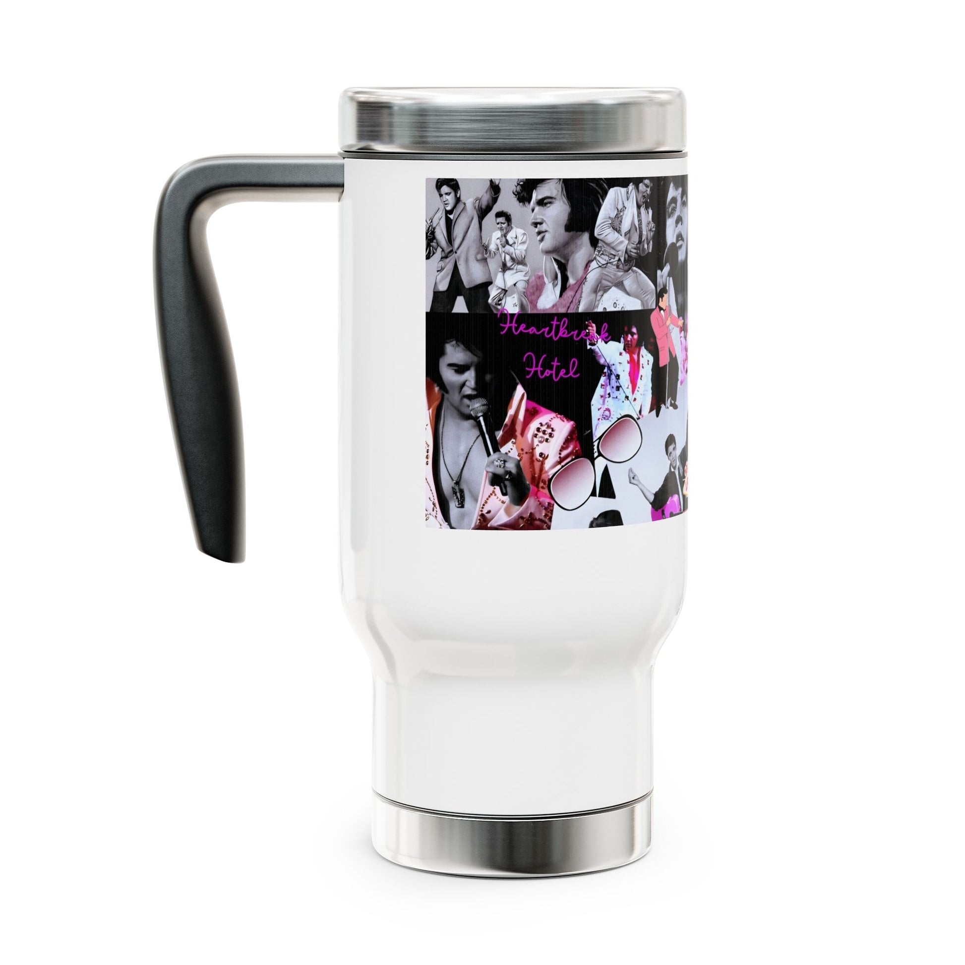 The King og Rock n Roll -:Stainless Mug with Handle, 14oz Printify