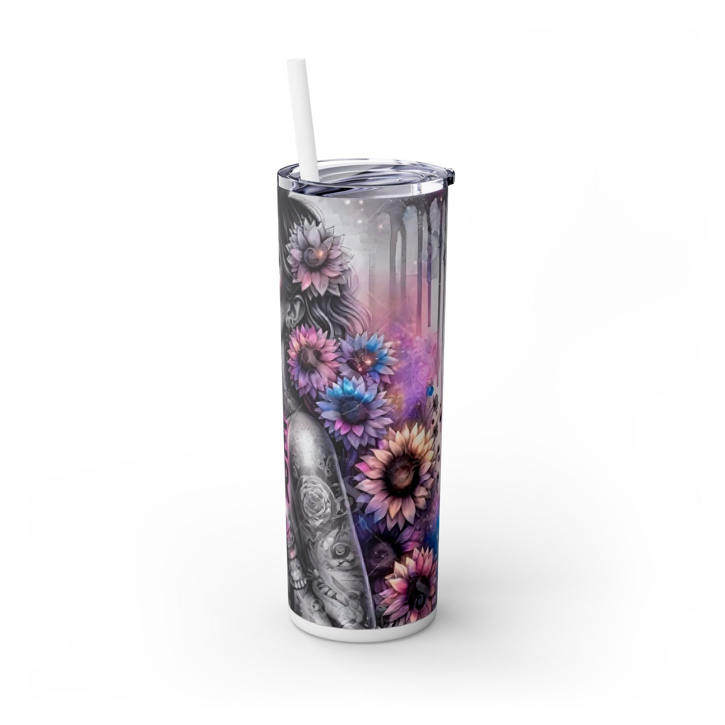 Stronger than you think - Skinny Tumbler with Straw, 20oz - Rock n Royalty Designs