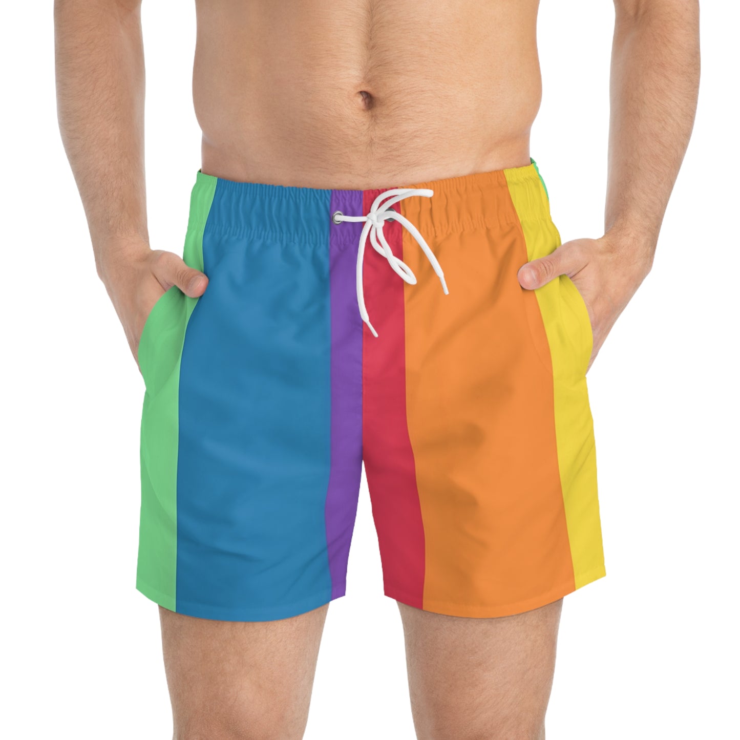 RAINBOW - Swim Trunks (AOP) - Rock n Royalty Designs