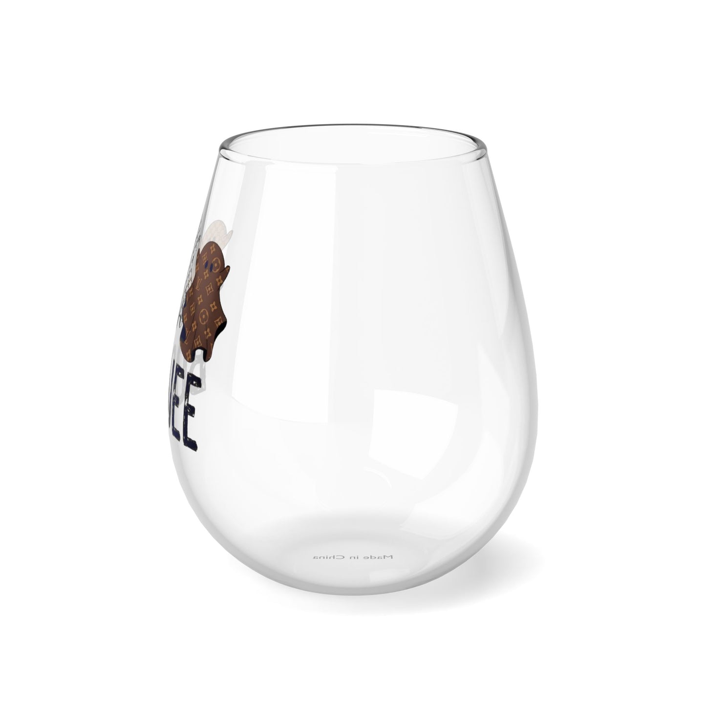 BOO-JEE - Stemless Wine Glass, 11.75oz Printify