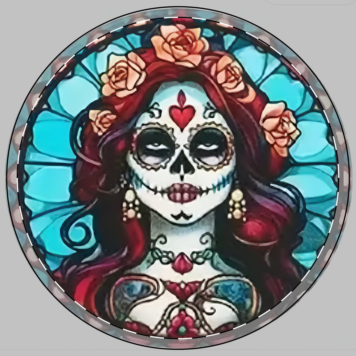 Mrs. Skully  - Skull Ceramic Coaster Printify